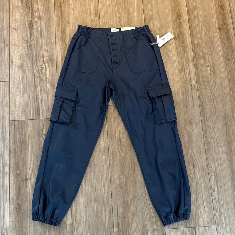 Women’s Faux Leather Cargo Pants